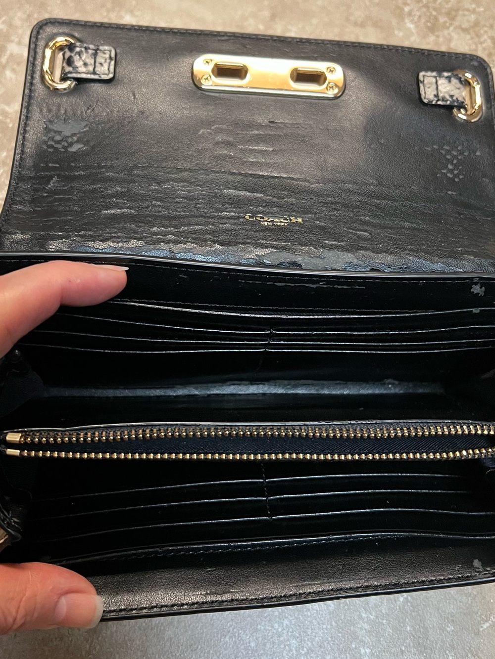 Coach Swagger Exotic Python Print Wallet - Picture 4 of 4